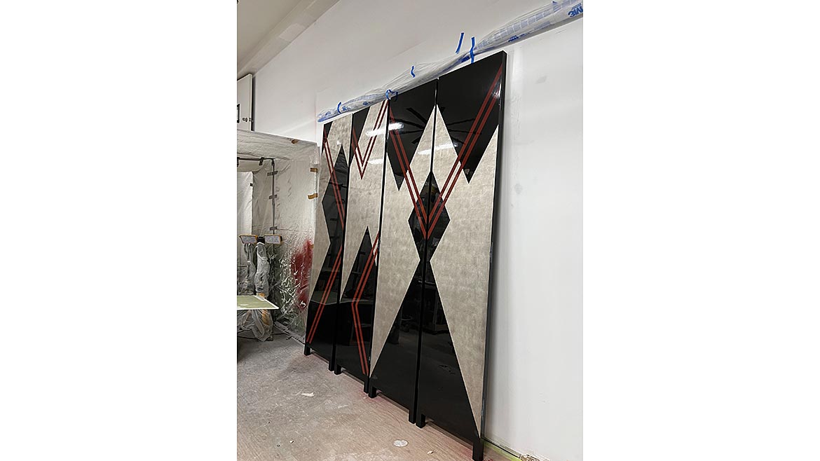 Artistic finishes on wall panels