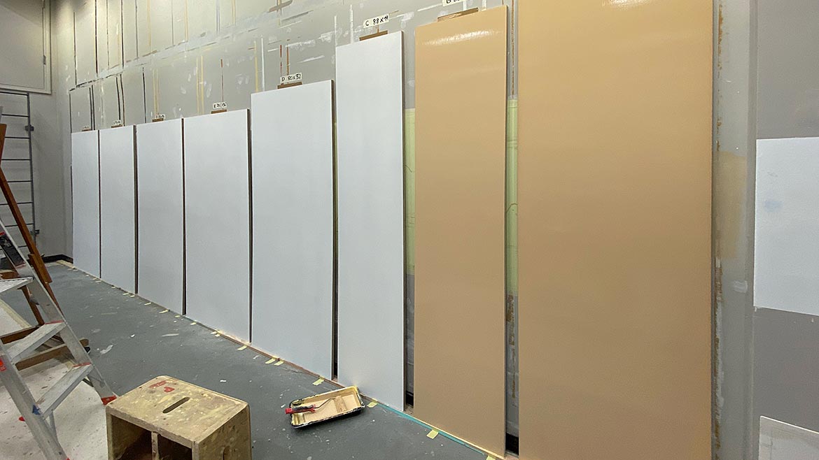 Artistic finishes on wall panels