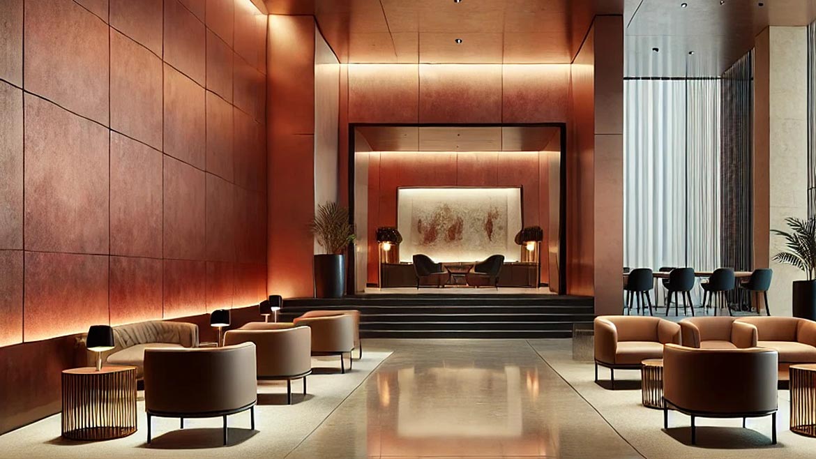 A commercial plaster project