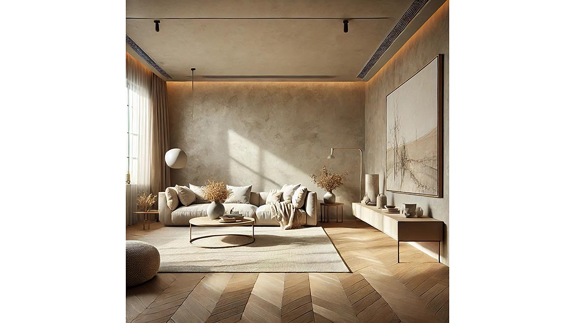 A commercial plaster project
