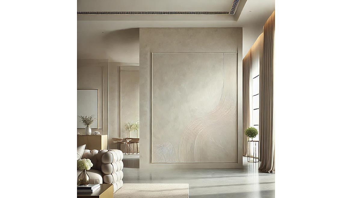 A commercial plaster project