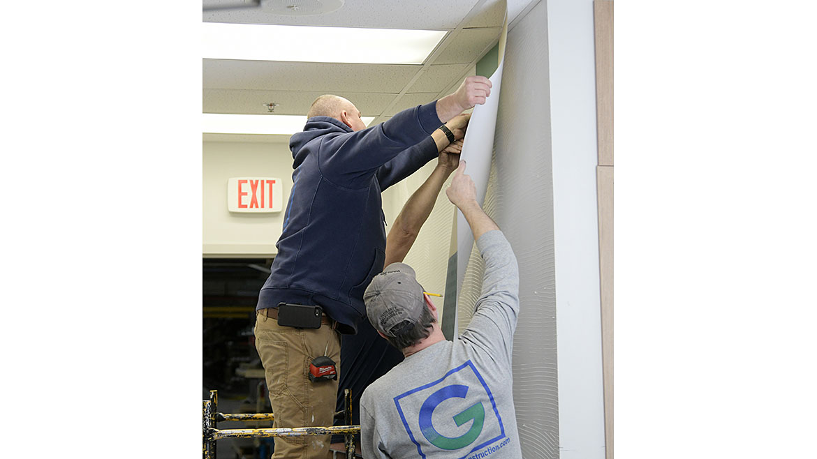 Applying Self-Adhering Rigid Sheet Wall Protection