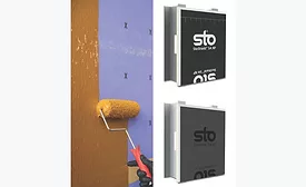 Sto Shield being applied to a wall