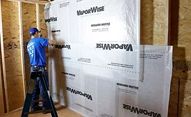 VaporWise being installed on a wall