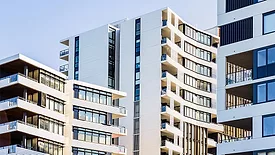 A building with an air barrier