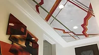 Mica Plaster with Three Different Venetian Plasters in Design