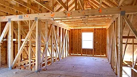 A wood-framed wall